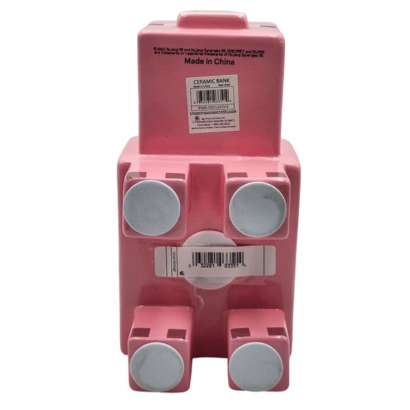 Minecraft Pink Pig Ceramic Coin Piggy Bank Decorative 8X6X4.5 Inch - Picture 7 of 7